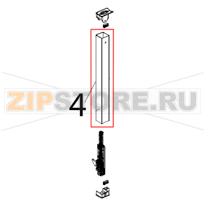 Colonnina SX/DX porta L.M. arianna-rossella Unox XF 130 Colonnina SX/DX porta L.M. arianna-rossella Unox XF 130Запчасть на деталировке под номером: 4