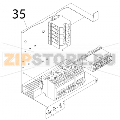 Switchboard box Fagor AD-120B Switchboard box Fagor AD-120BЗапчасть на деталировке под номером: 35Название запчасти Fagor на английском языке: Switchboard box AD-120B.