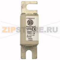 Предохранитель, 125 A, AC 690 В, 200 кА, DIN 00, 30x51x100 мм, aR, DIN, IEC Eaton FUSE 125A 690