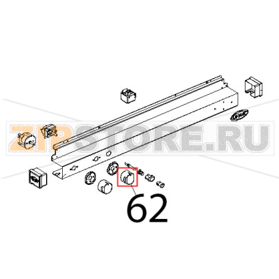 Manopola serigr. termometro 80-300 °C, nichelata sati Unox XF 183 Manopola serigr. termometro 80-300 °C, nichelata sati Unox XF 183Запчасть на деталировке под номером: 62