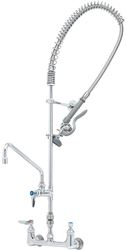 PRE-RINSE W/ ADD-ON FAUCET, WALL MOUNT, 
