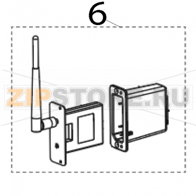 Slot-in Wi-Fi module with antenna and transfer board TSC ML340P Slot-in Wi-Fi module with antenna and transfer board TSC ML340PЗапчасть на деталировке под номером: 6