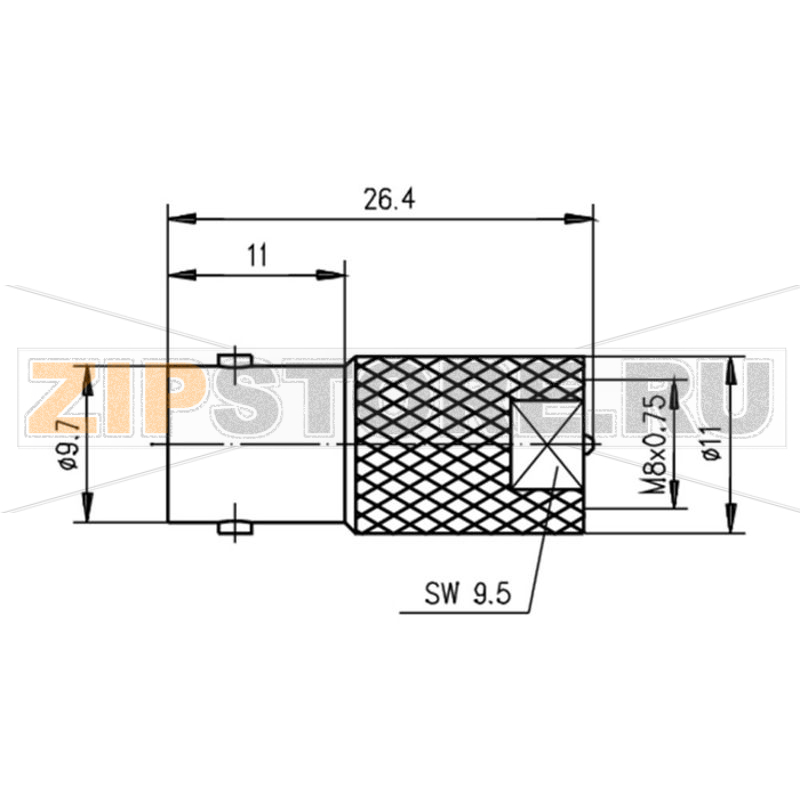 Разъем коаксиальный, гнездо BNC, штекер FME, 1 шт Telegärtner J01008F0068 