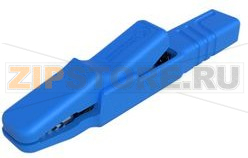 Зажим 9.5 мм, 25 A, 30 В/AC, 60 В/DC, тип: крокодил, синий Hirschmann AK 2 S BLUE 