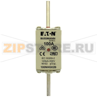 Предохранитель, 100 A, AC 500 В, 120 кА, NH02, gL/gG, IEC Eaton NH FUSE 100A 500V GG/GL SIZE 02