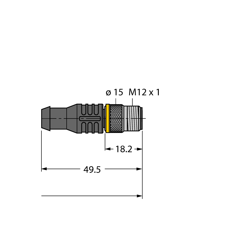 Кабель Turck VIS02-S80E-0.6-RSC5.31T/TEL 