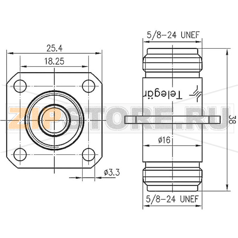 Разъем N, 1 шт Telegärtner J01024A0005 