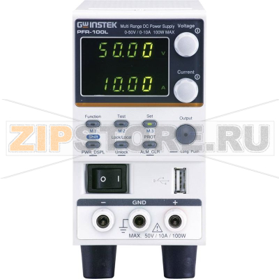 Блок питания лабораторный, 50 В (макс.), 10 А (макс.), 100 Вт, USB GW Instek PFR-100L 