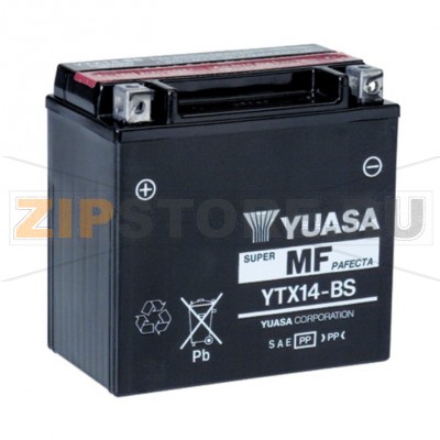 YUASA YTX14-BS Мото аккумулятор Yuasa YTX14-BS Напряжение АКБ: 12VЕмкость АКБ: 12Ah
