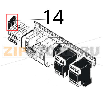 Terminal clamp Angelo Po FM1221E1 Terminal clamp Angelo Po FM1221E1Запчасть на деталировке под номером: 14