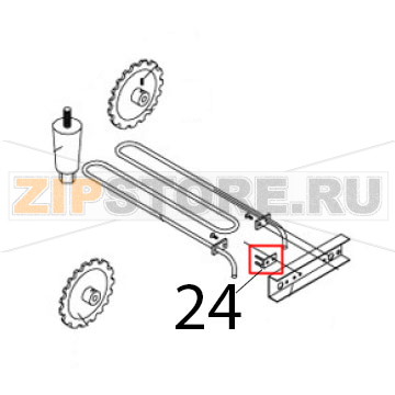 Heating pipe left holder Airhot CT-300 Heating pipe left holder Airhot CT-300Запчасть на деталировке под номером: 24