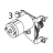 Kit ribbon take-up DC motor RH Zebra 110PAX4