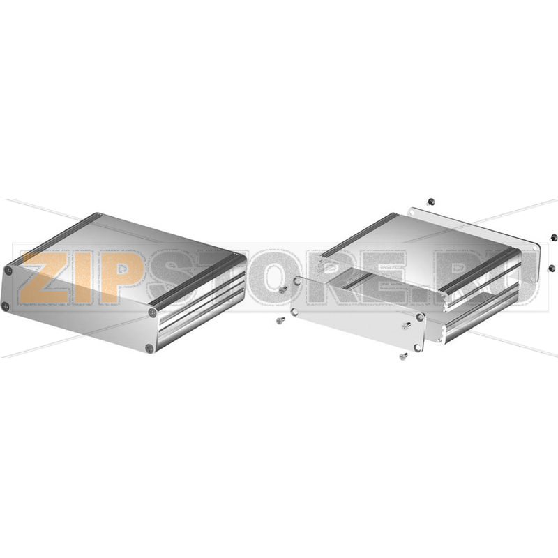 Корпус 100x105x22 мм, алюминиевый, серый, 1 шт Fischer Elektronik AKG 105 22 100 ME 