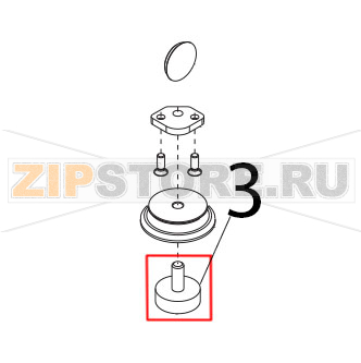 Parac. piedino D.30x10-M8x23 Sirman Palladio 350 Top Parac. piedino D.30x10-M8x23 Sirman Palladio 350 TopЗапчасть на деталировке под номером: 3
