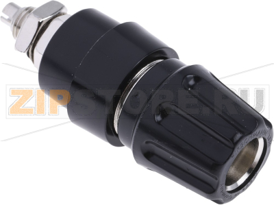 Колодка клеммная 4 мм, 60 В, 63 A, M6x0.75, черная Hirschmann 930136100 