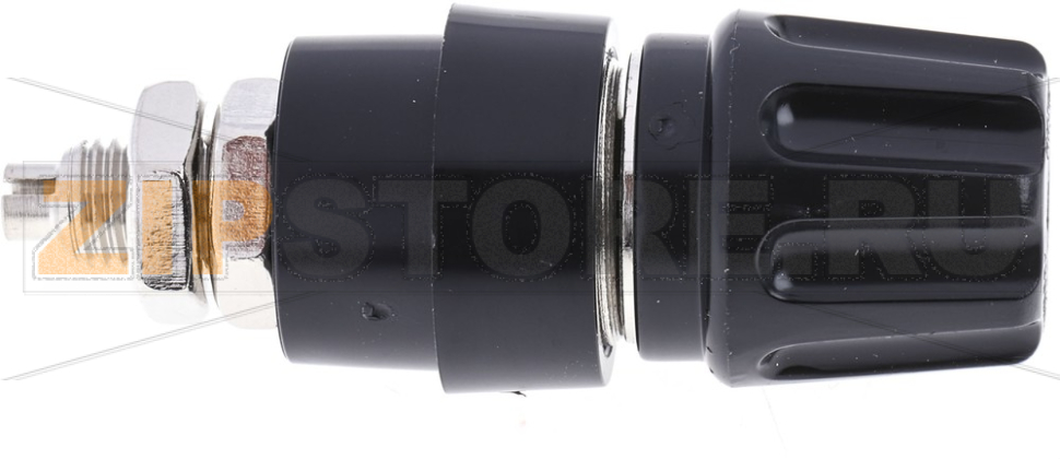 Колодка клеммная 4 мм, 60 В, 63 A, M6x0.75, черная Hirschmann 930136100 