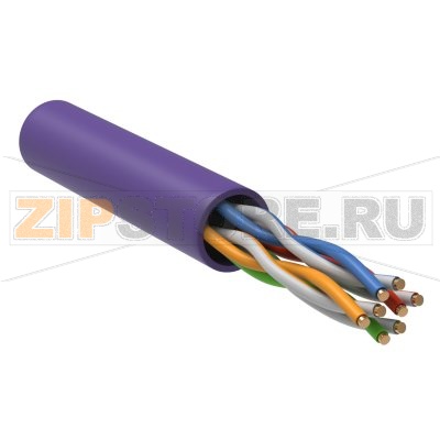 ITK Витая пара U/UTP кат.5E 4х2х24AWG LSZH фиолетовый (305м) 