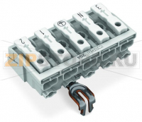 Lighting connector; push-button, external; with snap-in ground contact; 5-pole; Lighting side: for solid conductors; Inst. side: for all conductor types; max. 2.5 mm; Surrounding air temperature: max 85°C (T85); 2,50 mm; white Wago 294-4255