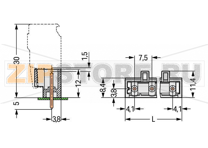 MCS MIDI Вилка THT; 1.2 x 1.2 mm solder pin; прямые; 100% защита от неправильного подсоединения; Шаг контактов 7,5 мм; 5-пол.; светло-серые Wago 721-265/001-000 Исполнение с выводами под запрессовку обеспечивает крепление к печатной плате без пайки100% защита от неправильного подсоединенияВозможны варианты кодировки...