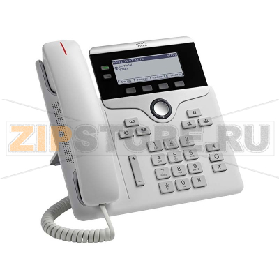 IP-телефон 220 В, 2 линии, 2xFE (PoE), SIP, 396x162 пкс, RJ-9 Cisco CP-7821-W-K9 