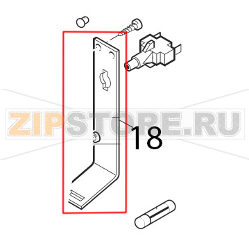 Supporto x interruttore Saeco Royal Classic Supporto x interruttore Saeco Royal ClassicЗапчасть на деталировке под номером: 18