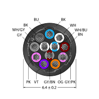 Кабель в катушке Turck CABLE12X0.14-SH-PUR-BK-500M/TXL