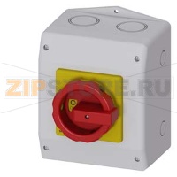 ГЛАВНЫЙ/АВАРИЙНЫЙ ВЫКЛЮЧАТЕЛЬ 6-ПОЛЮСНЫЙ IU=32, P/AC-23A ПРИ 400V=11,5KW 2 N-КЛЕММЫ КОРПУС ИЗ ИЗОЛЯЦИОННОГО МАТЕРИАЛА , IP65 ПОВОРОТНЫЙ КРАС./ЖЕЛ. Siemens 3LD2265-3VB53