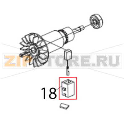 Корпус щетки Hurakan HKN-MP160 Combi Корпус щетки Hurakan HKN-MP160 CombiЗапчасть на деталировке под номером: 18