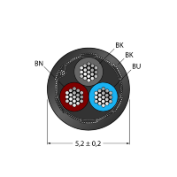 Кабель в катушке Turck CABLE3X0.34-SH-PVC-BK-500M/TEL