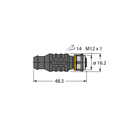 Резистор оконечный для построения топологии линии RFID Turck RKE57-TR2/RFID 
