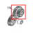 Double gear (Z45*Z30) 203 dpi Sato CG208DT