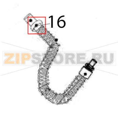 Brewing unit water pipe circularity Hurakan HKN-ME717 Brewing unit water pipe circularity Hurakan HKN-ME717Запчасть на деталировке под номером: 16