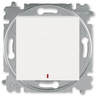 Переключатель одноклавишный с контрольной подсветкой, жемчужный ABB 2CHH592545A6068