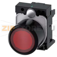 АКТУАТОР КНОПКИ С ВЫСОКИМ ФРОНТАЛЬНЫМ КОЛЬЦОМ (12MM), 22MM, КРУГЛ., ПЛАСТИК, КНОПКА ПЛОСКАЯ КРАСНАЯ С ВОЗМОЖНОСТЬЮ ПОДСВЕТКИ, БЕЗ ФИКСАЦИИ, С ДЕРЖАТЕЛЕМ Siemens 3SU1201-0EB20-0AA0