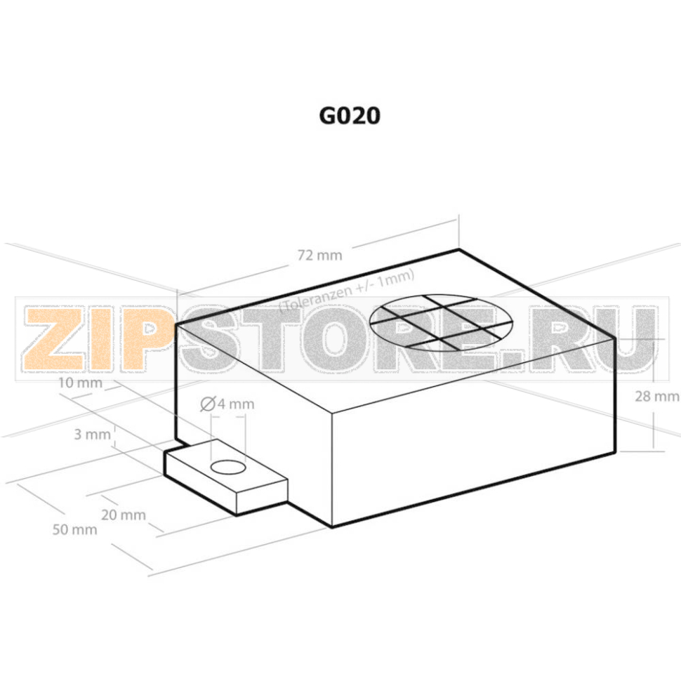 Корпус 72x50x28 мм, пластиковый, черный, 1 шт Kemo G020 