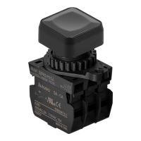 Выключатель кнопочный, Ø отверстия: 22/25 мм Autonics S2PRS-P1K3AM