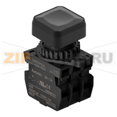 Выключатель кнопочный, Ø отверстия: 22/25 мм Autonics S2PRS-P1K3AM 