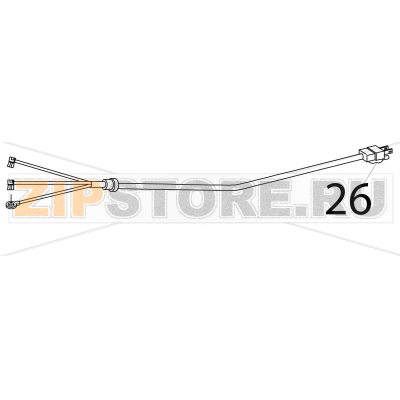 Cord power white (european) KitchenAid 5K45SSEWH Cord power white (european) KitchenAid 5K45SSEWHЗапчасть на деталировке под номером: 26