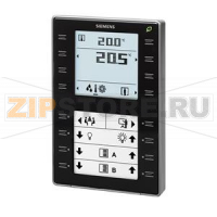 QMX3.P37-1BSC - Комнатный датчик температуры с KNX, датчик температуры, дисплей с подсветкой, сенсорные клавиши, чёрный Siemens QMX3.P37-1BSC