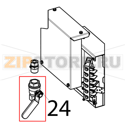 Valve 1/2&quot; Tecnoinox CP4FE7 Valve 1/2" Tecnoinox CP4FE7Запчасть на деталировке под номером: 24