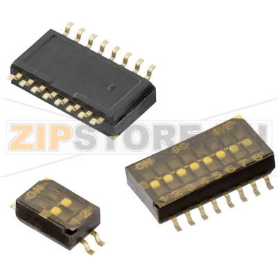 Переключатель DIP, 4 полюса Würth Elektronik 416131160804 