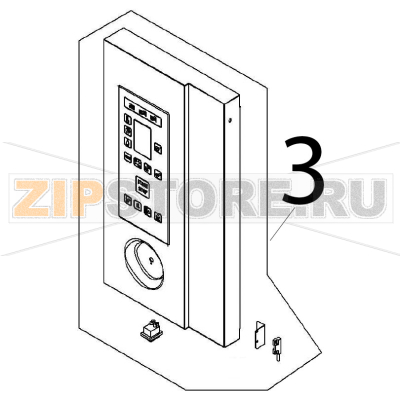 Control board ass. y and glass Angelo Po FX61E1 Control board ass. y and glass Angelo Po FX61E1Запчасть на деталировке под номером: 3