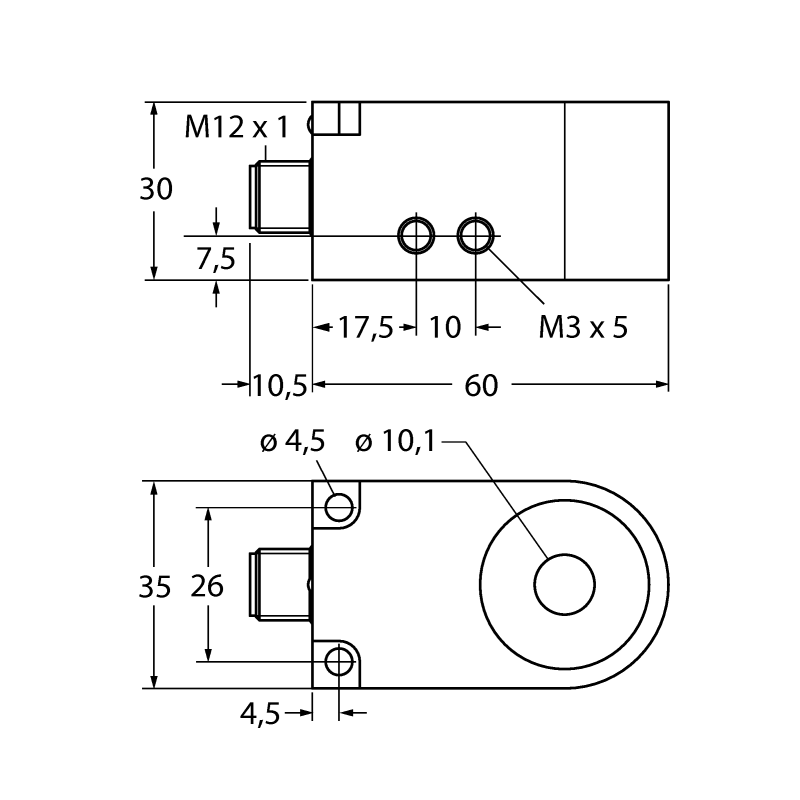 Датчик индуктивный Turck BI10R-W30-DAP6X-H1141 