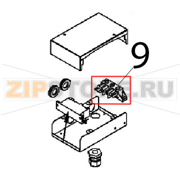 Morsettiera pr. terra Angelo Po 191PD1G Morsettiera pr. terra Angelo Po 191PD1GЗапчасть на деталировке под номером: 9