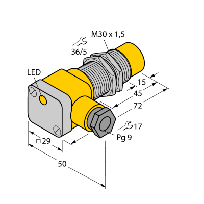 Датчик индуктивный Turck NI15-G30SK-Y1X 