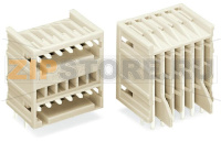 MCS MINI Двухуровневая вилка THT; 1.0 x 1.0 mm solder pin; угловые; 100% защита от неправильного подсоединения; Шаг контактов 3,5 мм; 16-пол.; светло-серые Wago 734-408/001-000