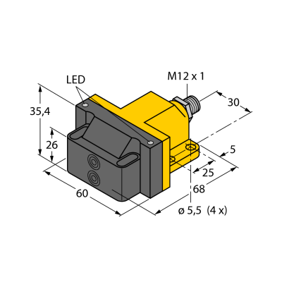 Датчик индуктивный Turck NI4-DSU26-2Y1X2-H1140 