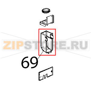 Cuffia copri camino fumi L.M. Unox XVC 204 Cuffia copri camino fumi L.M. Unox XVC 204Запчасть на деталировке под номером: 69