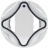 KNOB SILVER ø 77 mm