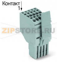 2-проводная розетка; Фиксирующий рычаг; 1,5; 12-пол.; 1,50 mm; серые Wago 2020-212/125-000